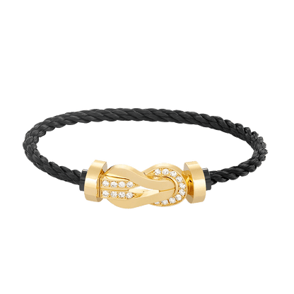 [Love More]CHANCE GROSSES 8-FACH-SCHNALLE HALBDIAMANTARMBAND GOLD