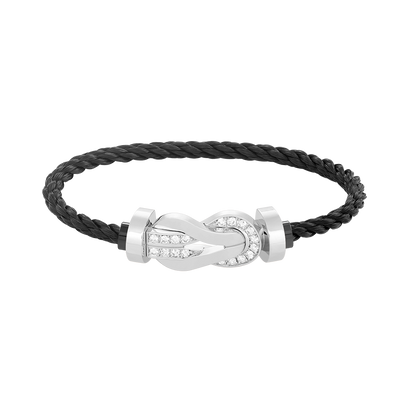 [Love More]CHANCE GROSSES 8-FACH-SCHNALLE HALBDIAMANT-ARMBAND SILBER