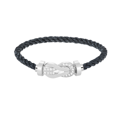 [Love More]CHANCE GROSSES 8-FACH-SCHNALLE HALBDIAMANT-ARMBAND SILBER