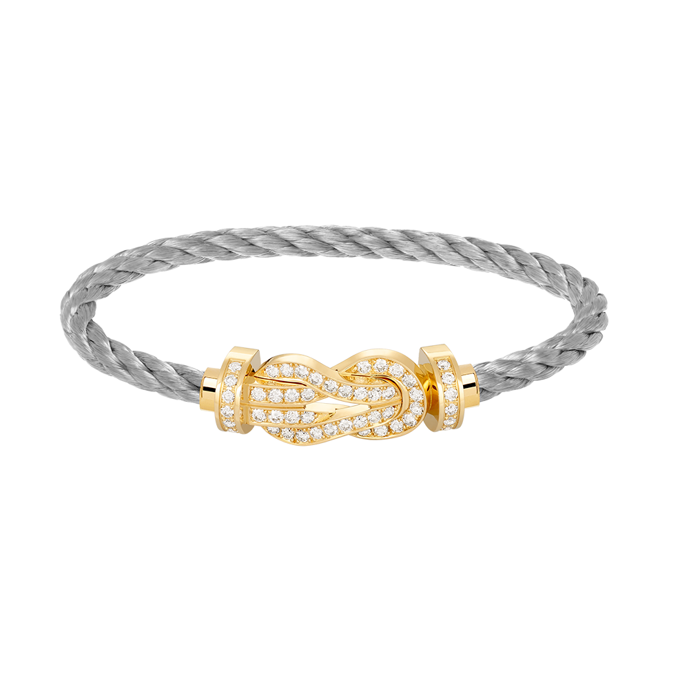 [Love More]CHANCE Großes Armband mit 8-stelliger Schnalle und Volldiamanten in Gold