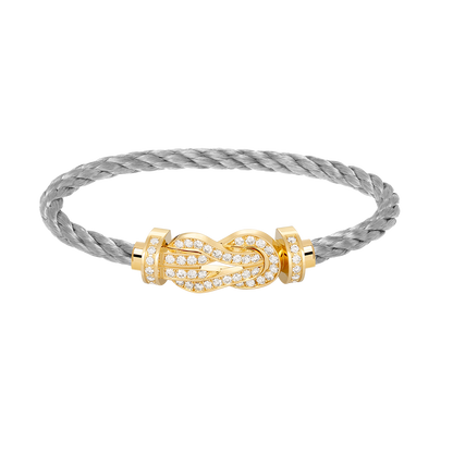 [Love More]CHANCE Großes Armband mit 8-stelliger Schnalle und Volldiamanten in Gold