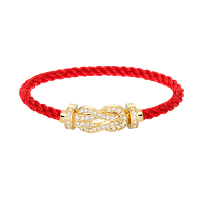 [Love More]CHANCE Großes Armband mit 8-stelliger Schnalle und Volldiamanten in Gold