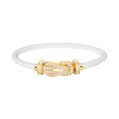 [Love More]CHANCE Großes Armband mit 8-stelliger Schnalle und Volldiamanten in Gold