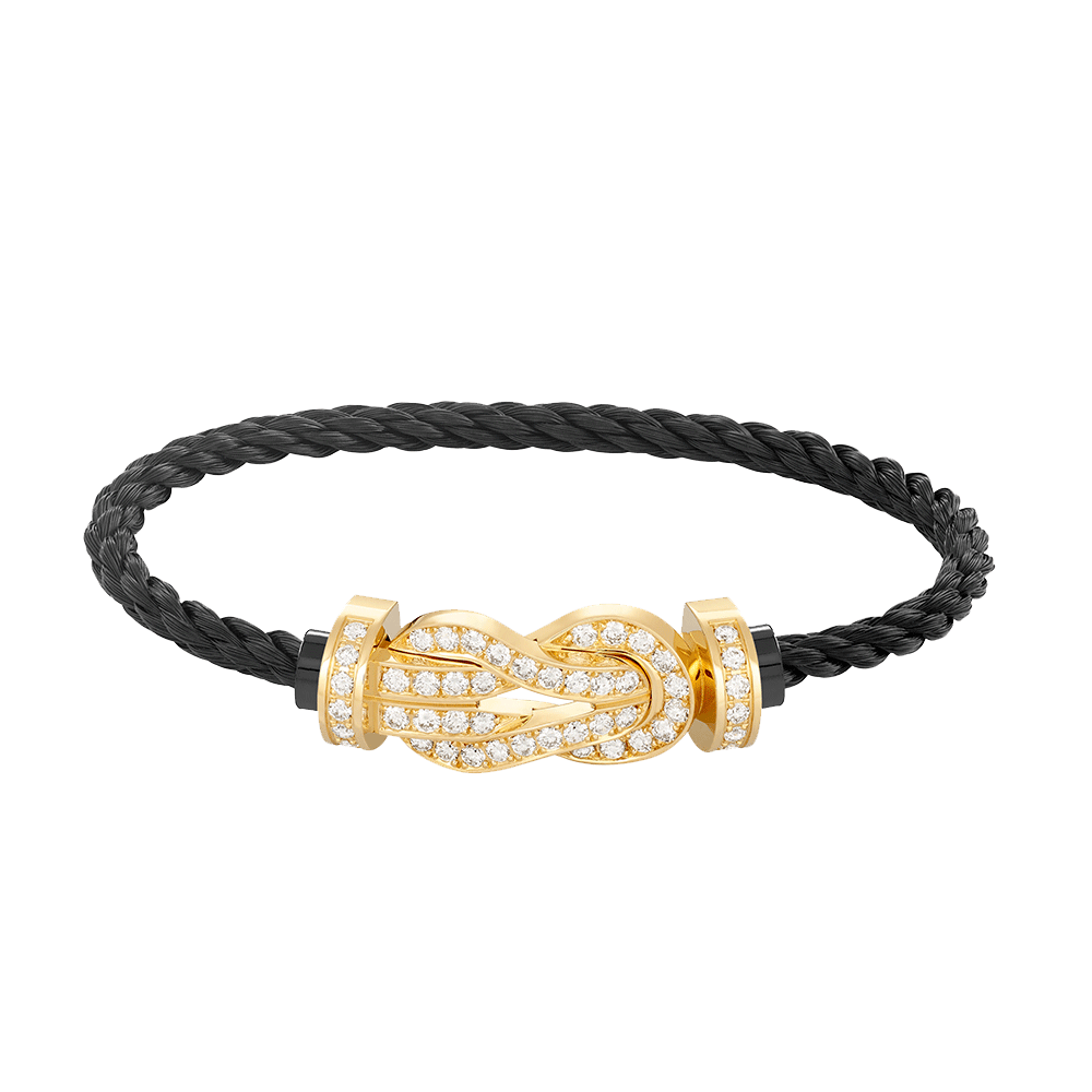 [Love More]CHANCE Großes Armband mit 8-stelliger Schnalle und Volldiamanten in Gold