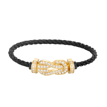 [Love More]CHANCE Großes Armband mit 8-stelliger Schnalle und Volldiamanten in Gold