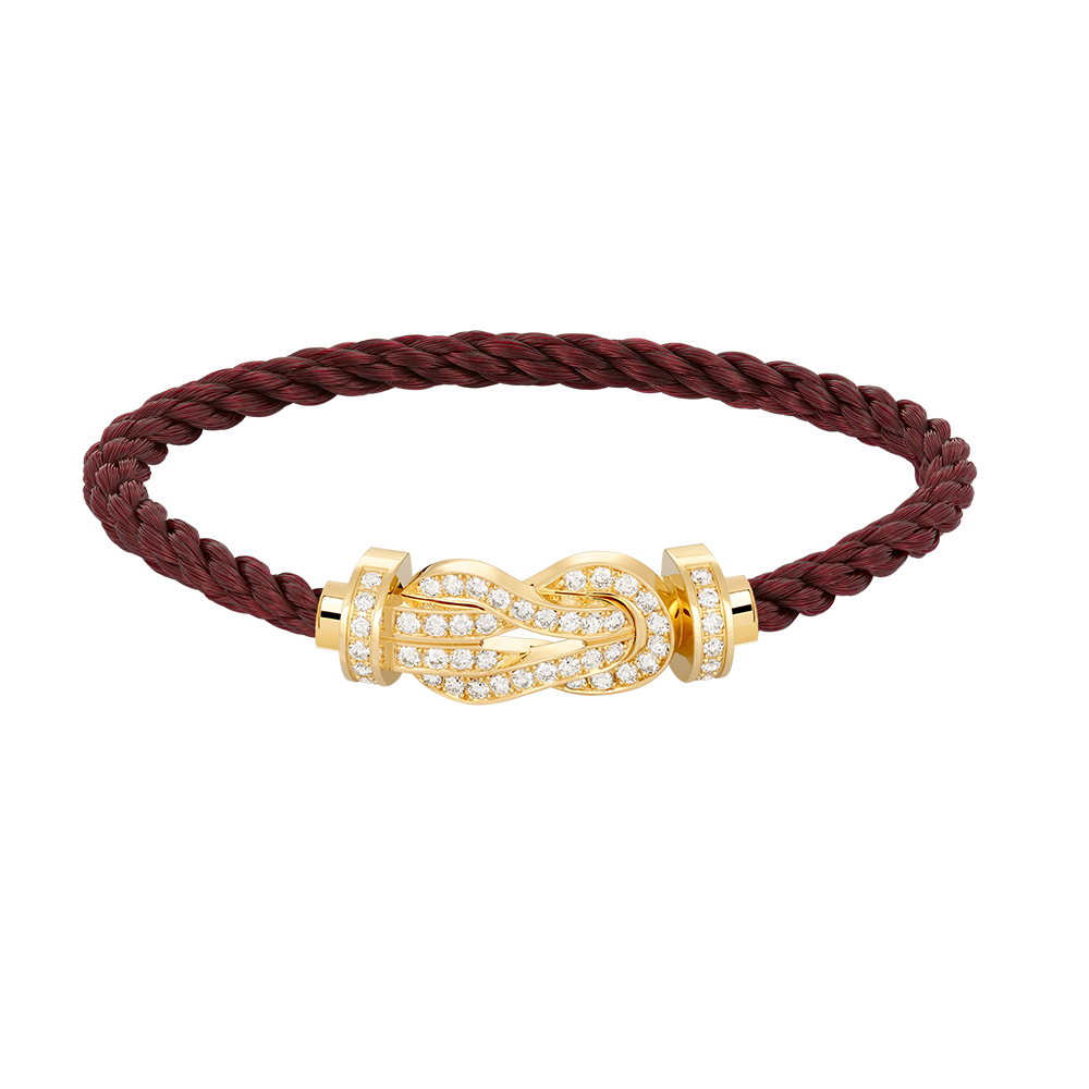 [Love More]CHANCE Großes Armband mit 8-stelliger Schnalle und Volldiamanten in Gold