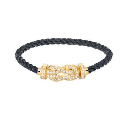 [Love More]CHANCE Großes Armband mit 8-stelliger Schnalle und Volldiamanten in Gold