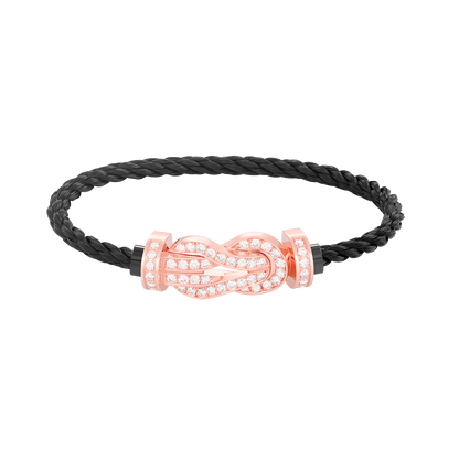 [Love More]CHANCE Großes Armband mit 8-stelliger Schnalle und Diamanten in Roségold