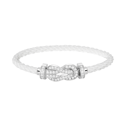 [Love More]CHANCE Großes Armband mit 8-stelliger Schnalle und Diamanten in Silber