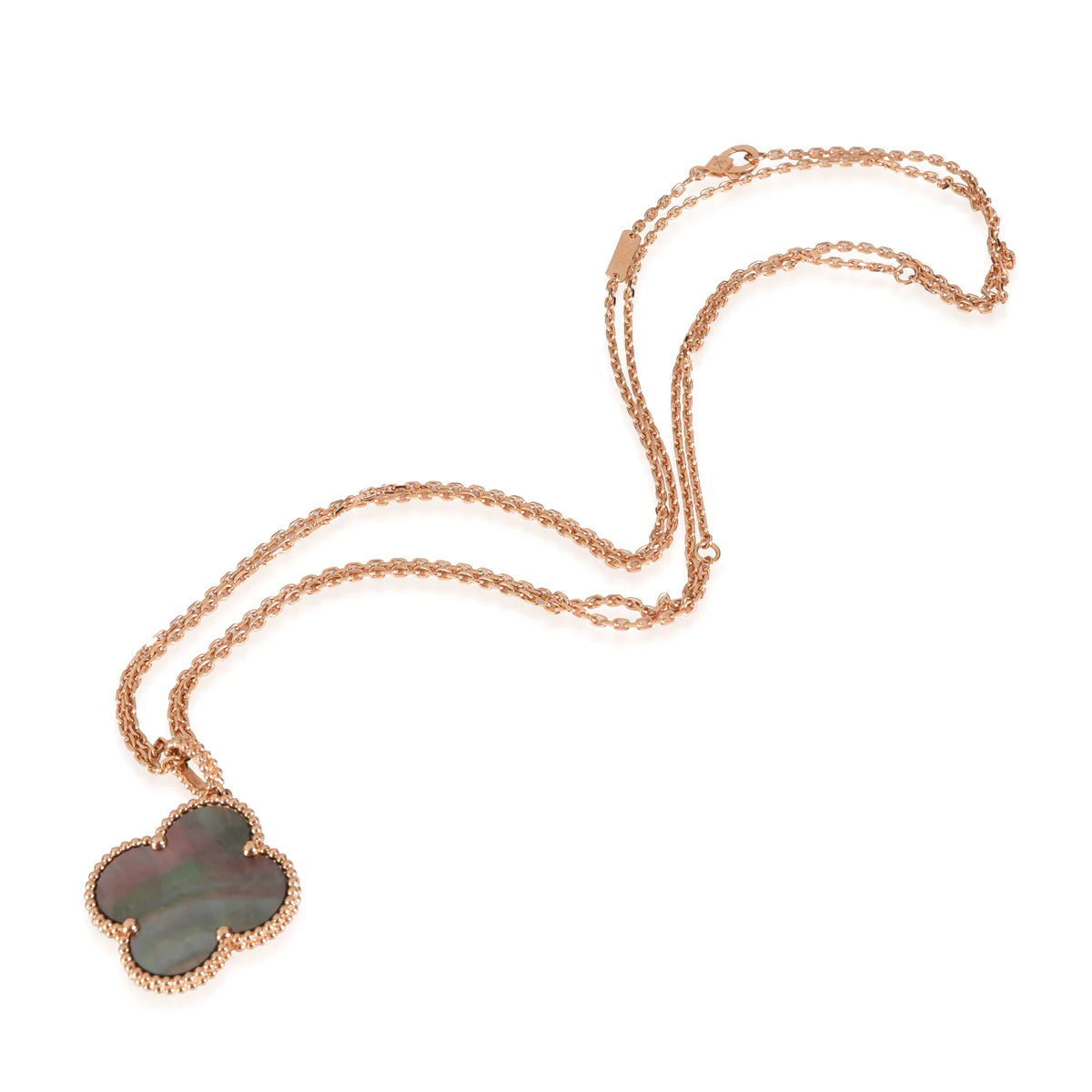 [Love More]CLOVER 25MM GOLD DARK MOP BIG CLOVER NECKLACE