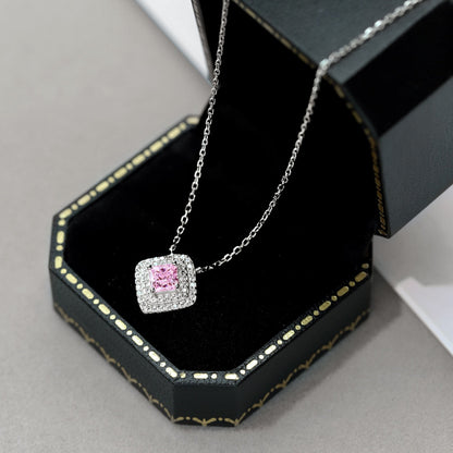 Sparkling Asscher Cut Necklace