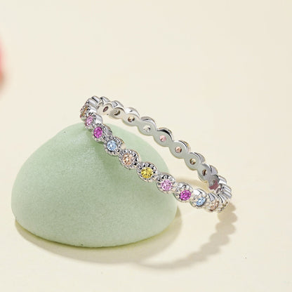 Radiant Sparkling Round Cut Daily Ring