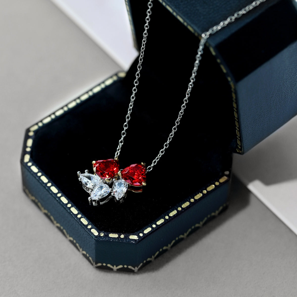 Dainty Red Heart Necklace