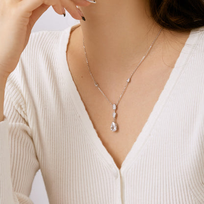 Dazzling Pear Cut Necklace