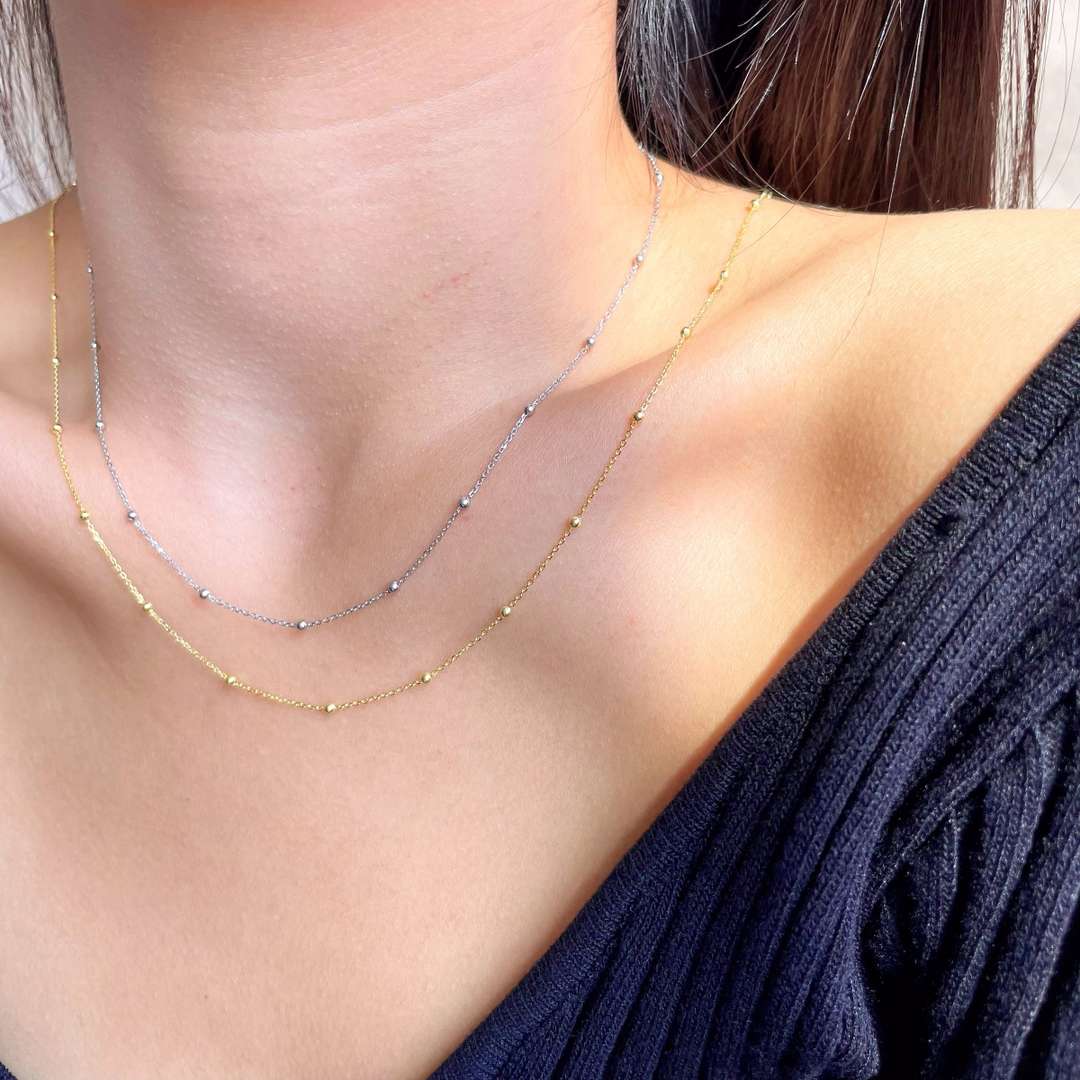 Small Bead Clavicle Chain Simple Necklace