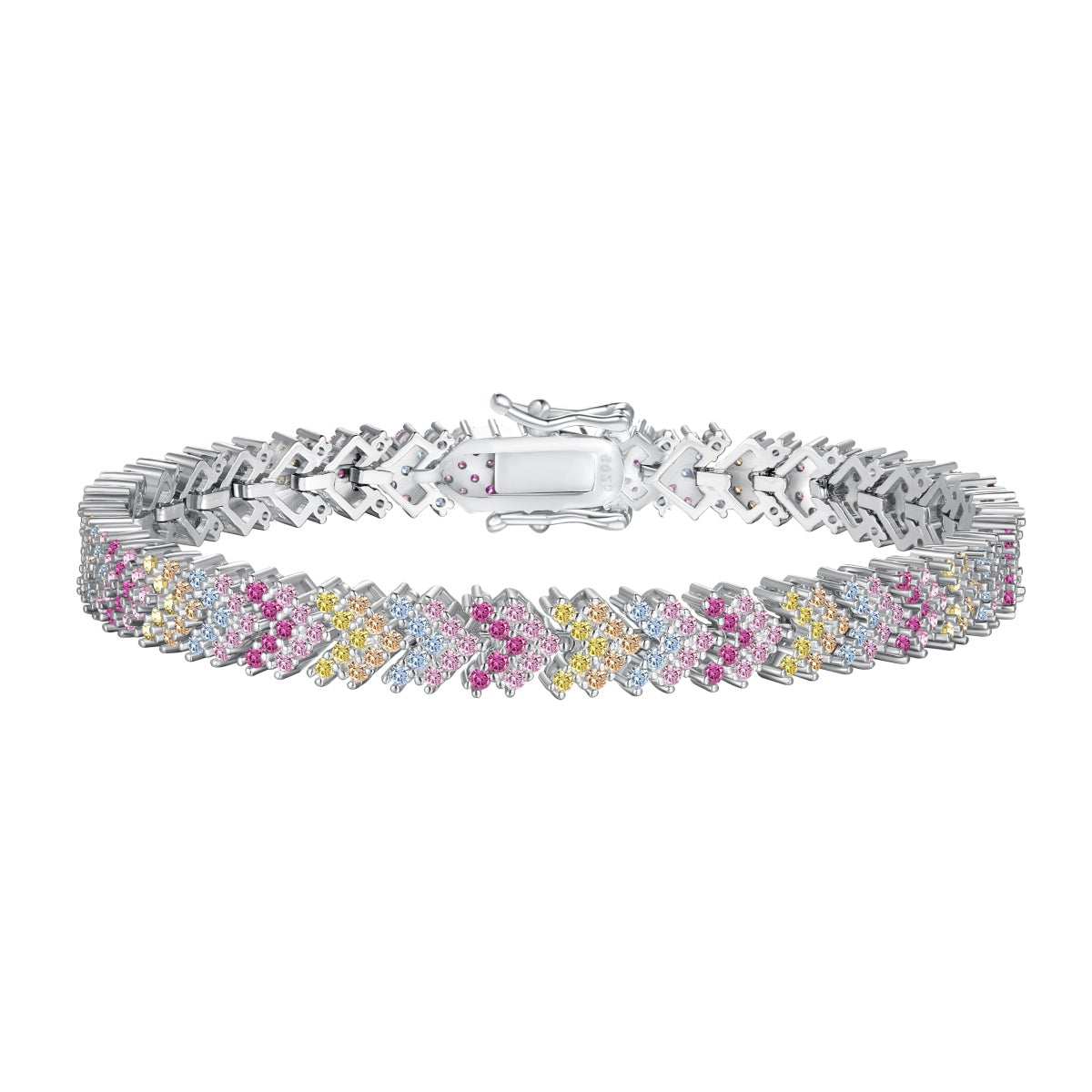 Ornate Sparkling Round Cut Party Bracelet