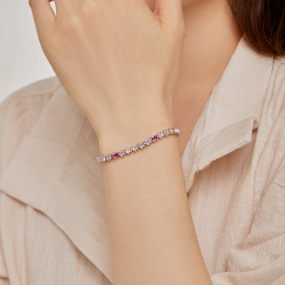 Delicate Colorful Emerald Cut Party Bracelet