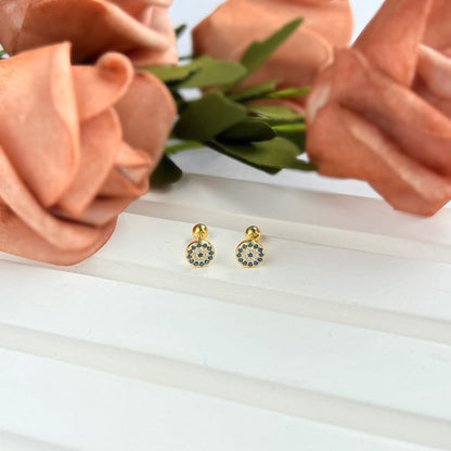 Devil's Eye Ear Bone Nail Earrings