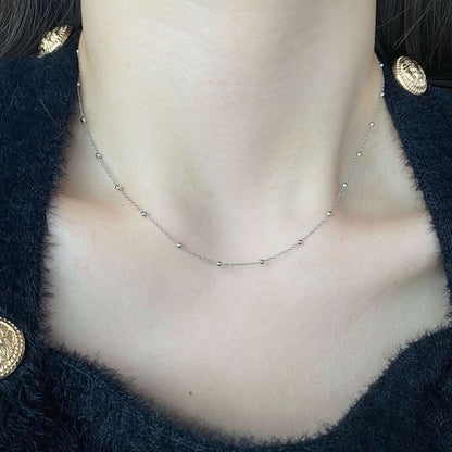 Small Bead Clavicle Chain Simple Necklace