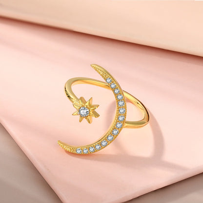 Eternity Moon & Star Ring