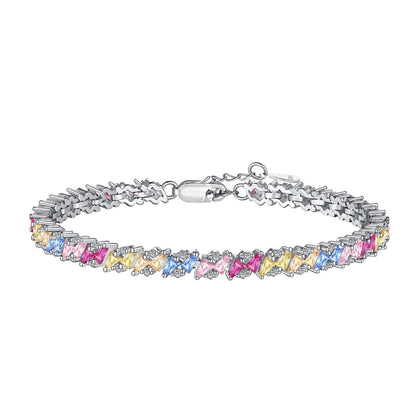 Ornate Sparkling Multi Cut Party Bracelet