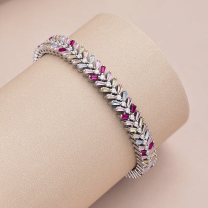 Dainty Radiant Emerald Cut Daily Bracelet