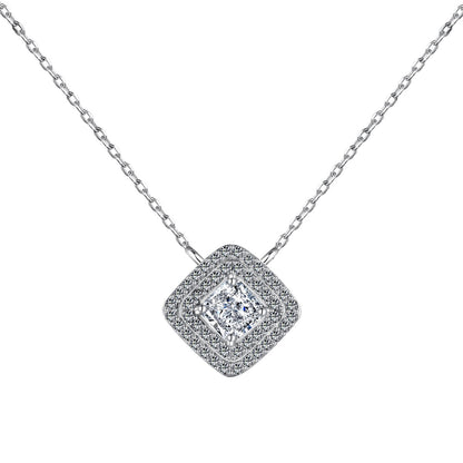 Sparkling Asscher Cut Necklace