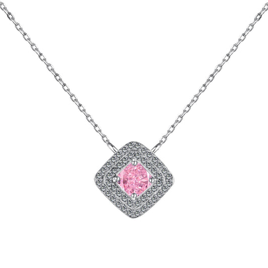 Sparkling Asscher Cut Necklace