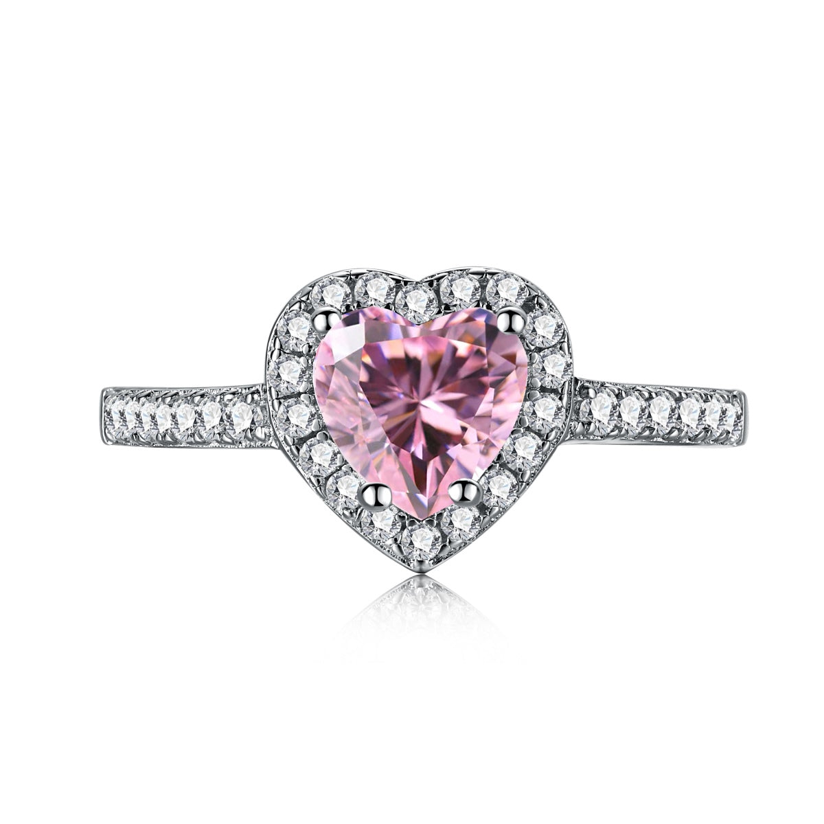 Eternity Splashy Romantic Heart Shape Lover Ring