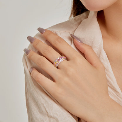 Radiant Colorful Radiant Cut Daily Ring