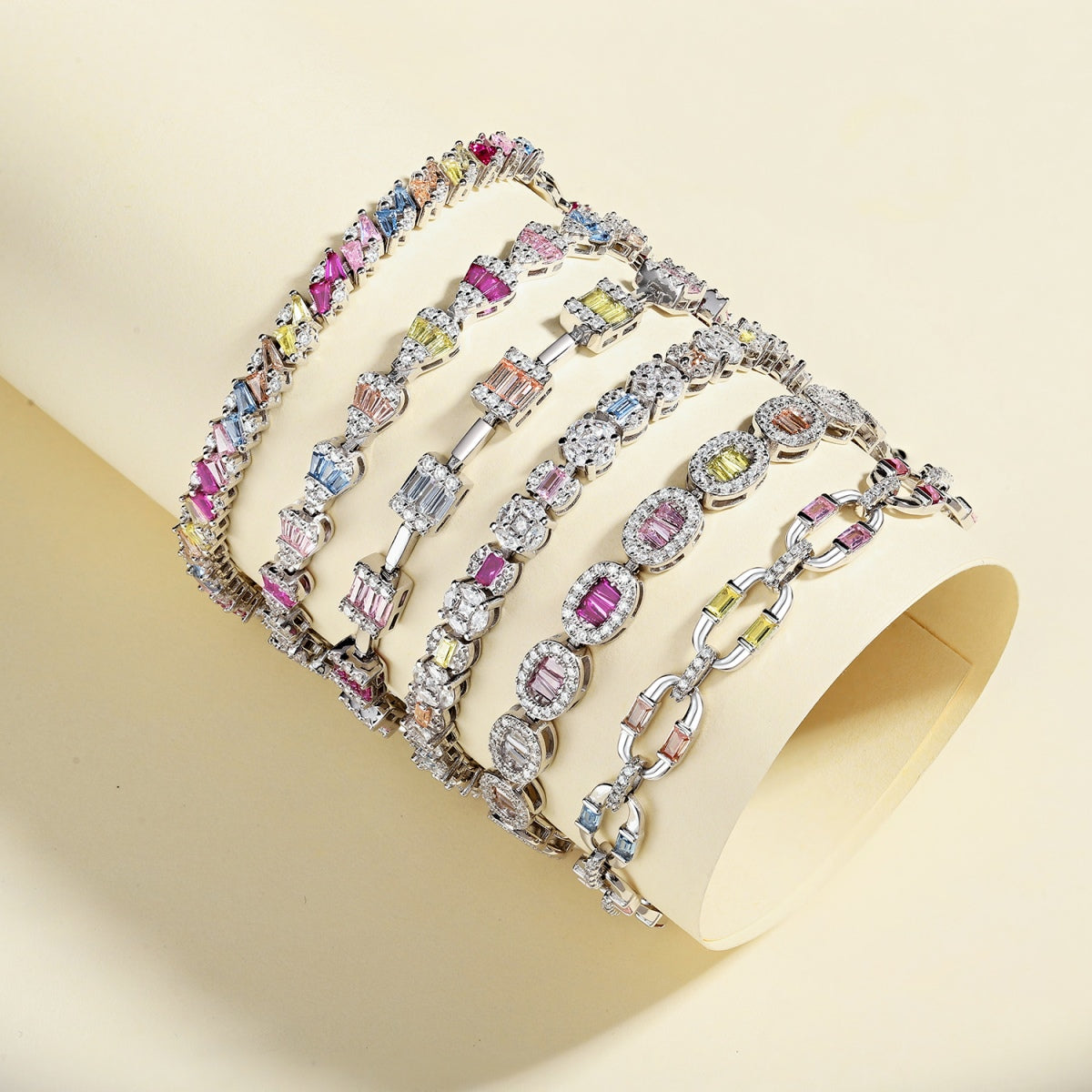 Exquisite Ornate Emerald Cut Daily Bracelet