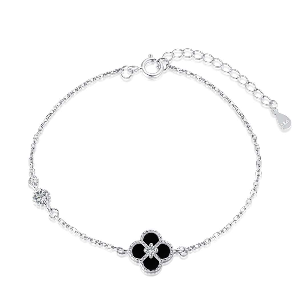 Delicate Four Leaf Clover Bracelet