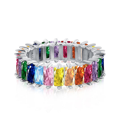 Unique Colorful Radiant Cut RIng