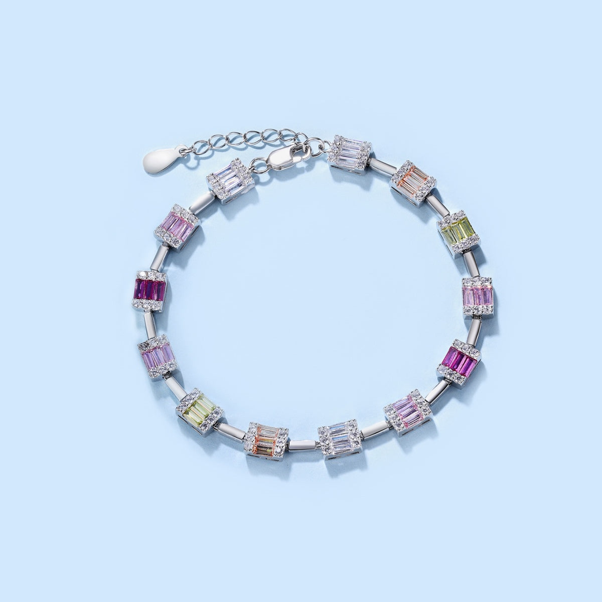 Dainty Charming Emerald Cut Daily Bracelet