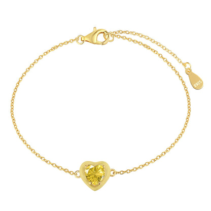 Sparkling Romantic Heart Shape Lover Bracelet