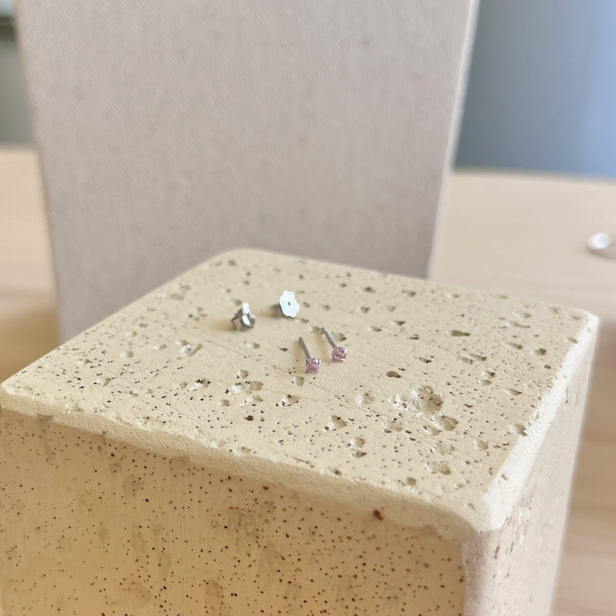 Delicate Solitaire Earrings