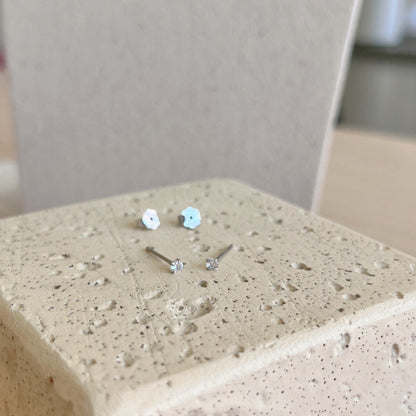 Delicate Solitaire Earrings