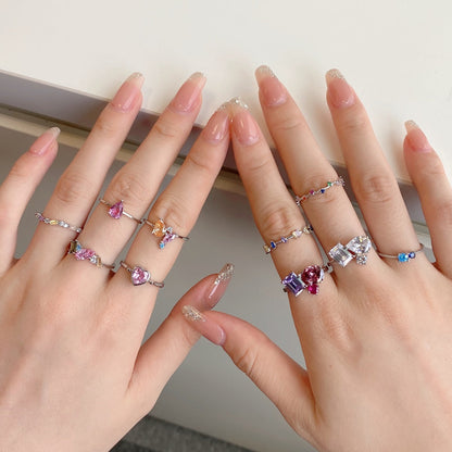 Radiant Colorful Multi Cut Daily Ring