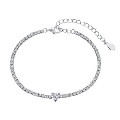 0,5 Karat elegantes romantisches Herzform-Liebhaberarmband