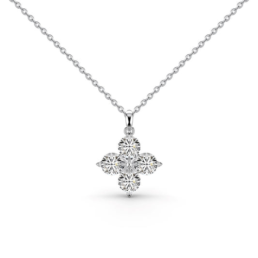 Four-Leaf Clover And Eight-Pointed Star Necklace