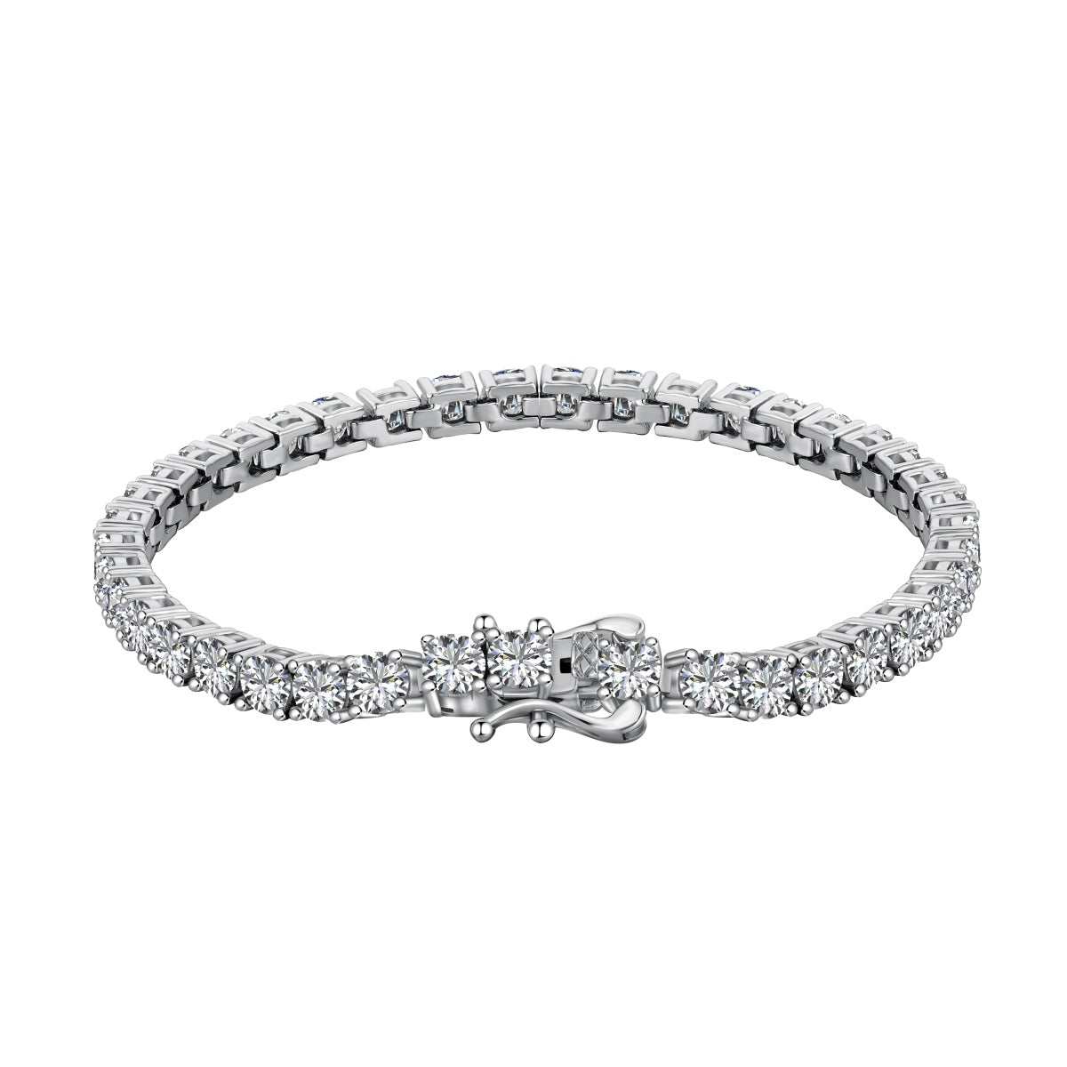 Luxurious Ornate Round Cut Tennis Bracelet