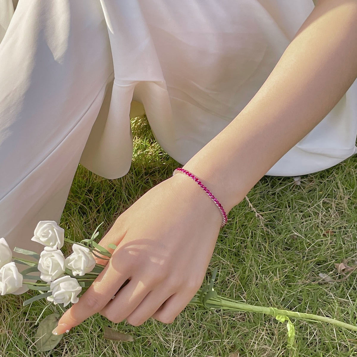 Radiant Colorful Round Cut Party Bracelet