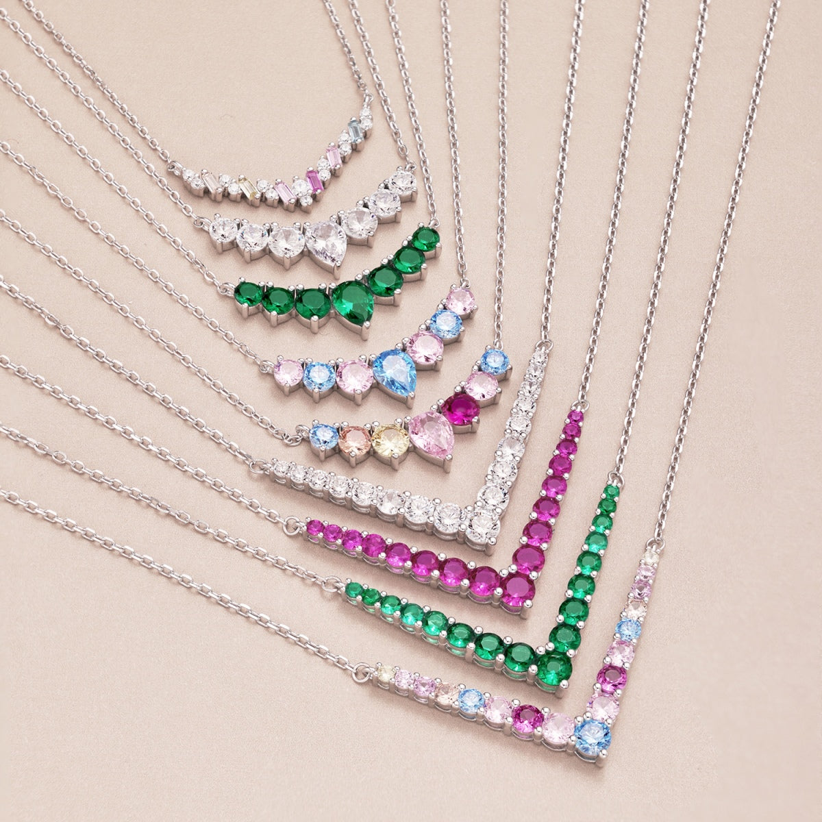 Dainty Colorful Heart Necklace