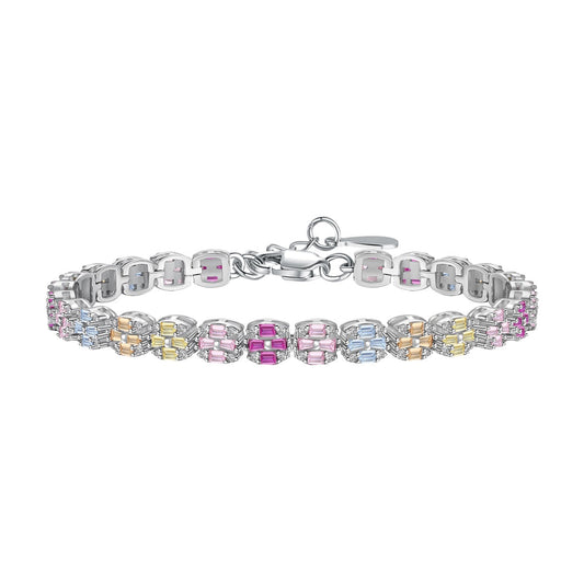 Delicate Colorful Emerald Cut Daily Bracelet