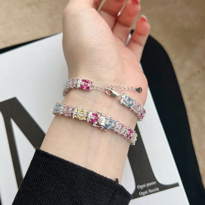 Delicate Colorful Multi Cut Party Bracelet