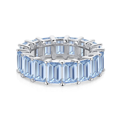 0.75 Carat Elegant Emerald Cut Tennis Ring