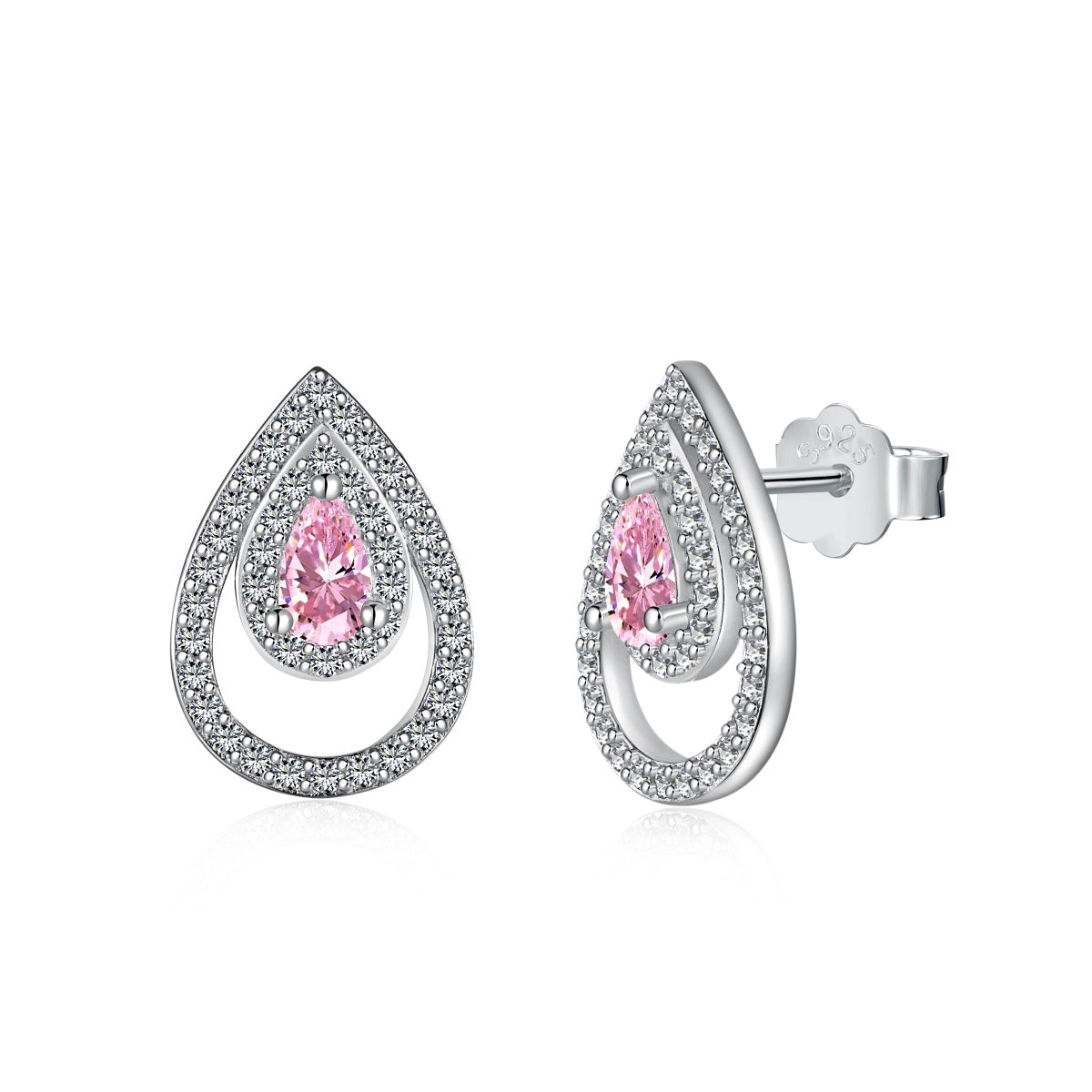 Sparkling Delicate Water Drop Shape Daily Earrings