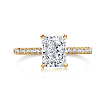 2.0 Carat Dazzling Sparkling Radiant Cut Party Ring