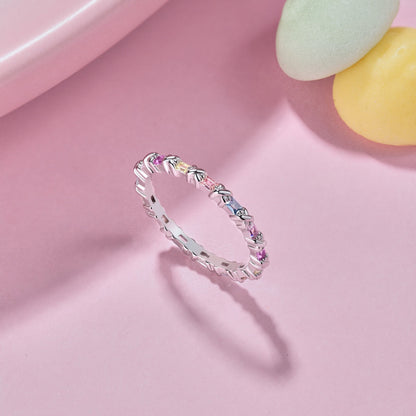 Charming Colorful Round Cut Daily Ring