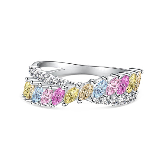 Unique Colorful Marquise Cut Daily Ring